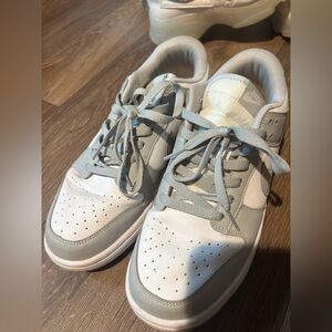 Nike Light Gray and White Athletic Shoes